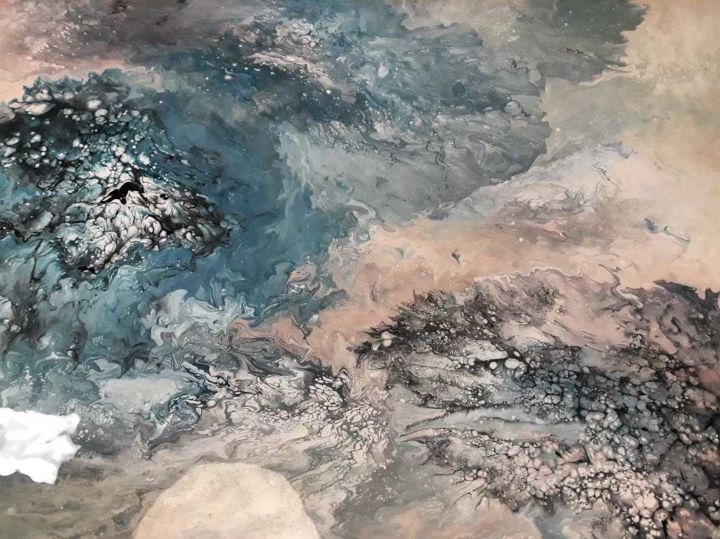 Peinture intitulée "Tempestade" par Lian Botas, Œuvre d'art originale