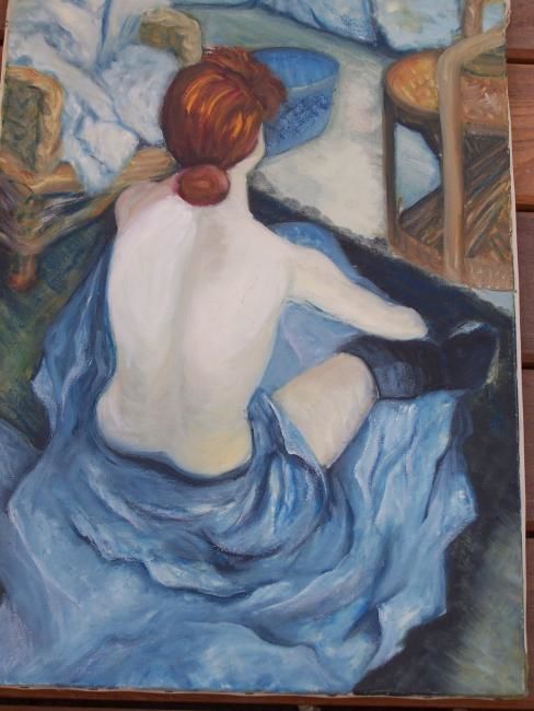  Femme  assise de dos  Liliane garzetta 