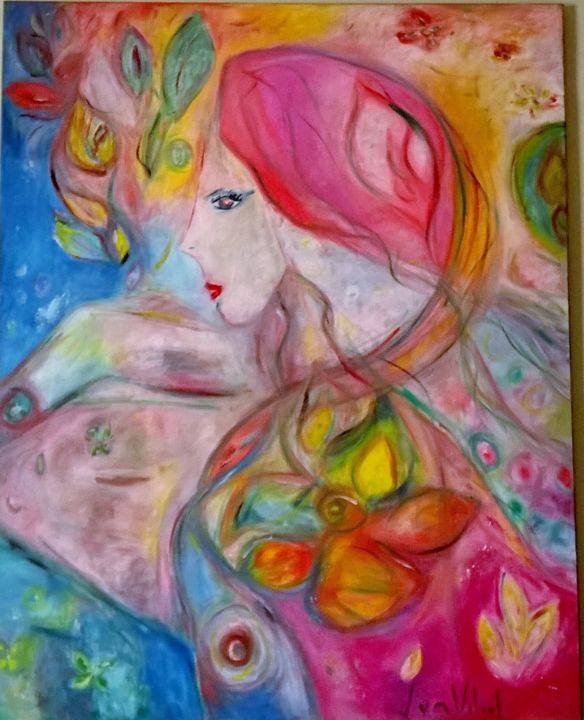 Painting titled "Alice" by Lya Vilvol, Original Artwork, Acrylic