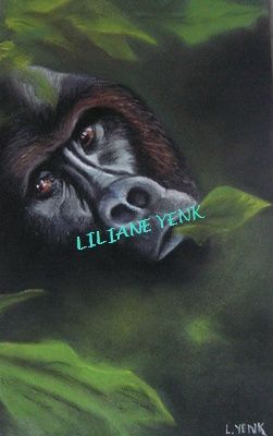 绘画 标题为“Gorille 2” 由Liliane Yenk, 原创艺术品