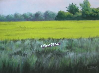 Peinture intitulée "Avant la moisson (p…" par Liliane Yenk, Œuvre d'art originale