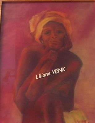 Pintura titulada "Pensive (pastels se…" por Liliane Yenk, Obra de arte original