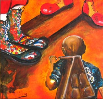 Painting titled "le cirque" by Lilig, Original Artwork