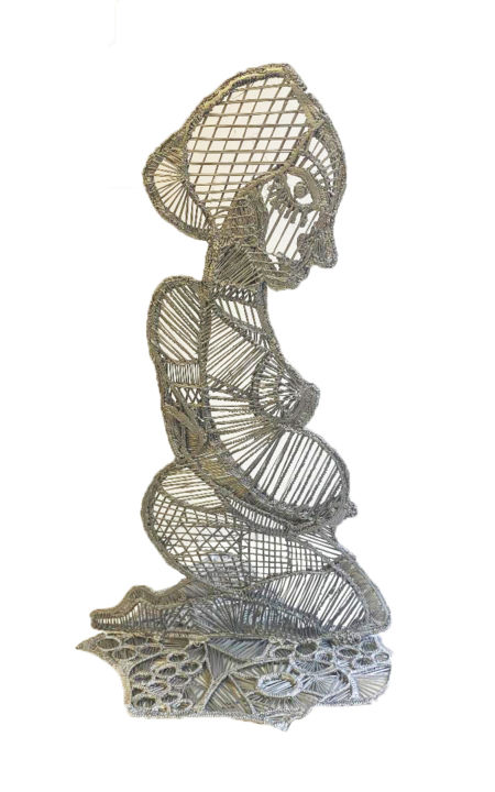 Sculptuur getiteld "Evidencia" door Lilight Paris, Origineel Kunstwerk, Draad