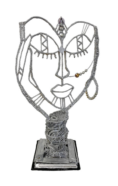 Sculpture intitulée "Ellaziyalla" par Lilight Paris, Œuvre d'art originale, Fil de fer
