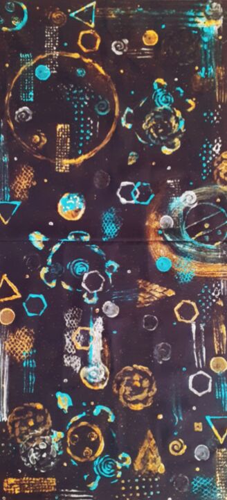 Art textile intitulée "Universo" par Liliia Furman, Œuvre d'art originale, Acrylique