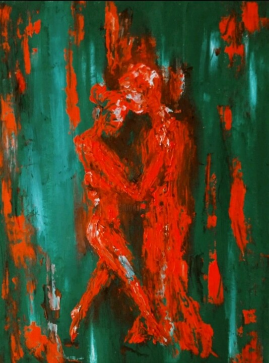Картина под названием "Pasion 8" - Liliia Furman, Подлинное произведение искусства, Масло
