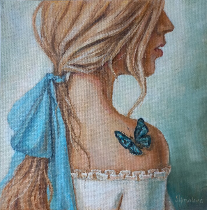 「Butterfly」というタイトルの絵画 Liliia Shpitalevaによって, オリジナルのアートワーク, オイル