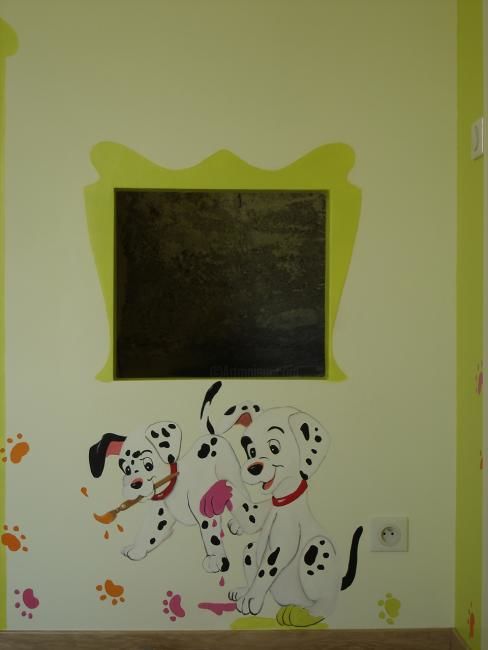 Peinture intitulée "déco chambre d'enfa…" par Lili La Puce, Œuvre d'art originale