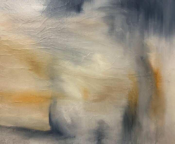 Painting titled "Mirage" by Lili Tarentule, Original Artwork, Oil Mounted on Wood Stretcher frame