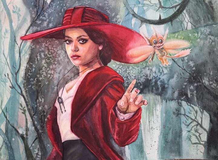 Картина под названием "Theodora from Oz:" - Liliya Hudry, Подлинное произведение искусства, Акварель