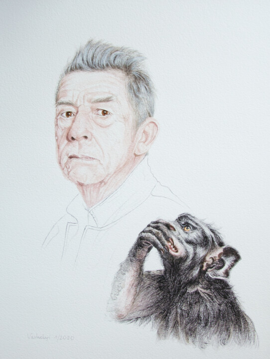 Drawing titled "John Hurt nicht all…" by Lilla Varhelyi, Original Artwork, Ink