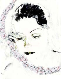 Digitale Kunst mit dem Titel "Greta Garbo" von Lillyana Antoneavic, Original-Kunstwerk