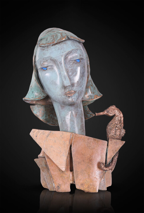雕塑 标题为“Neréis  Phebus” 由Lilou Gilbert Desvallons, 原创艺术品, 青铜