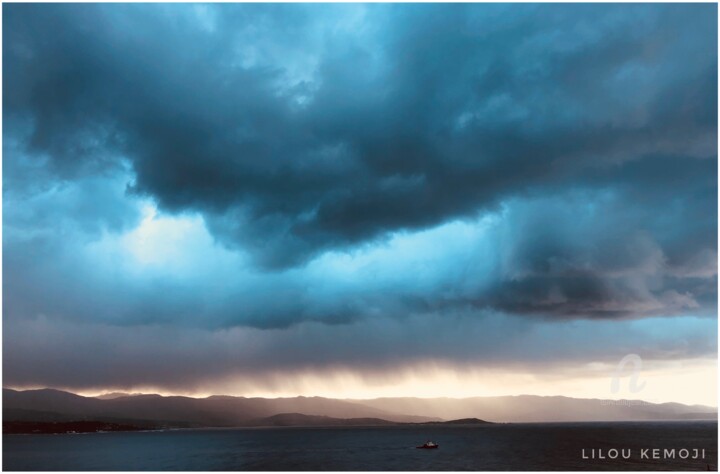 Fotografia zatytułowany „... La mer est au c…” autorstwa Lilou Sauvegrain (Kemoji), Oryginalna praca, Fotografia cyfrowa