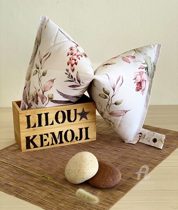Textielkunst getiteld ""Le Kolibri" cale-n…" door Lilou Sauvegrain (Kemoji), Origineel Kunstwerk, Accessoires