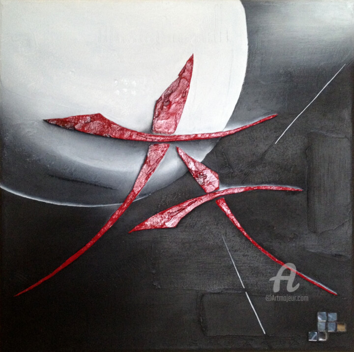 Peinture intitulée "Cognition" par Lilou Sauvegrain (Kemoji), Œuvre d'art originale, Acrylique