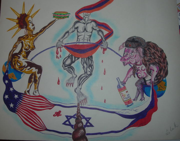 Картина под названием "Freedom" - Liluk, Подлинное произведение искусства, Другой
