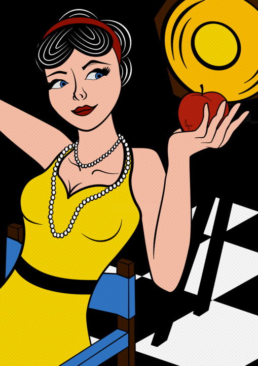 Digital Arts titled "Modern Snow White p…" by Lily Warmenhoven, Original Artwork, 2D Digital Work