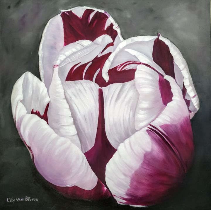 Peinture intitulée "English Tulip Socie…" par Lily Van Bienen, Œuvre d'art originale, Huile
