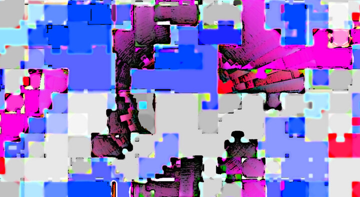 Digitale Kunst mit dem Titel "Fragments in Civili…" von Lin Giralt, Original-Kunstwerk, Digitale Malerei