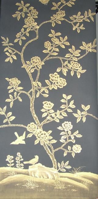 Malerei mit dem Titel "hand-painted silk w…" von Lin Jin, Original-Kunstwerk