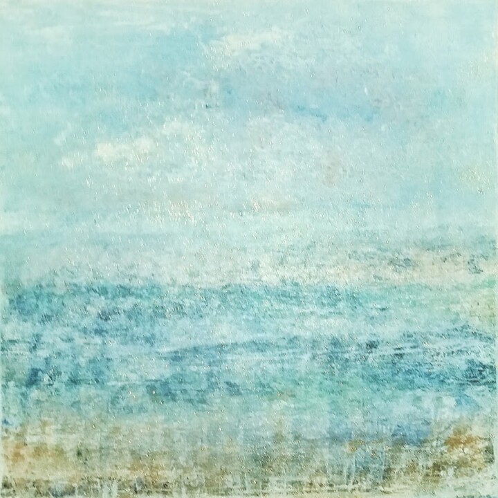 Painting titled "" The Ocean Calms M…" by Lina Doenmez, Original Artwork, Acrylic