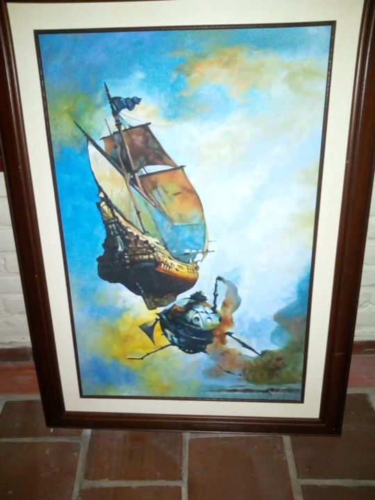 Painting titled "Artista Bolaños" by Lina Fernanda Restrepo Guetio, Original Artwork
