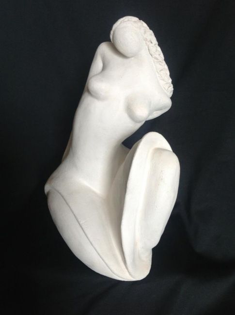 Sculpture titled "BLANCHE" by Vesselina, Original Artwork, Terra cotta