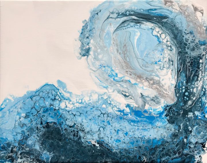 Painting titled "Welle.jpg" by Lina Lyss, Original Artwork, Acrylic