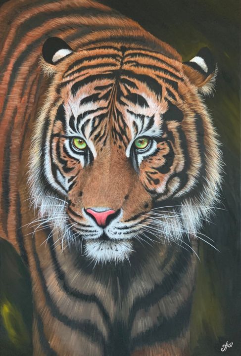 Тигр, Картина - Ангелина Хижняк | Artmajeur