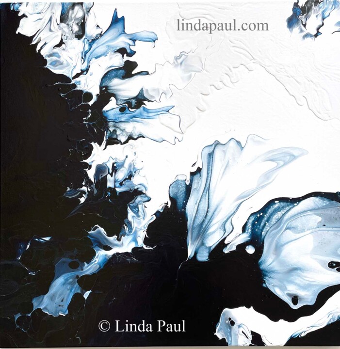 Painting titled "In The Navy - Blue…" by Linda Paul, Original Artwork, Acrylic
