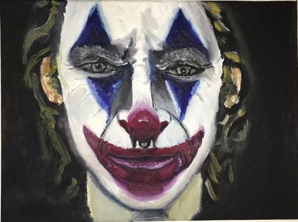 Peinture intitulée "Joker" par Linda Guerin, Œuvre d'art originale, Huile