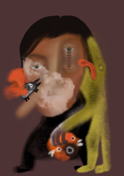 Digitale Künste mit dem Titel "Life Goals" von Linda Kunath-Ünver, Original-Kunstwerk, Digitale Malerei