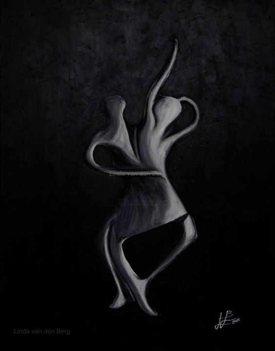 "Dancers" başlıklı Tablo Linda Berg tarafından, Orijinal sanat, Akrilik
