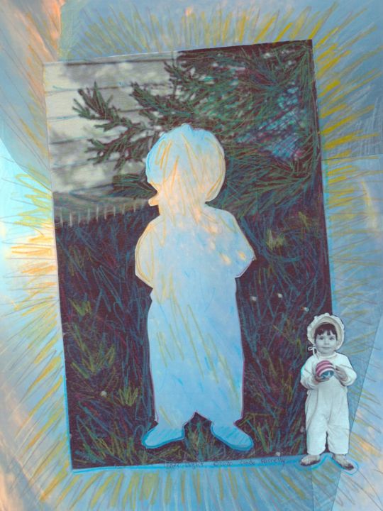 Collages titled "Inner Light" by Linda Farrelly, Original Art, Collages