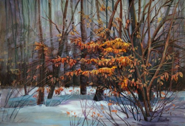 Peinture intitulée "Balade en forêt" par Linda Labelle, Œuvre d'art originale, Acrylique