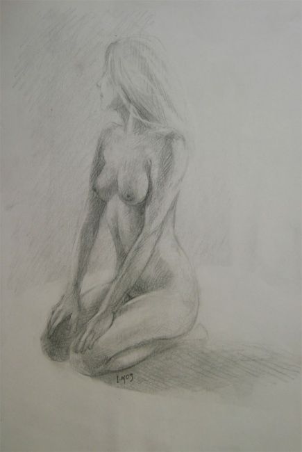 Картина под названием "Naked4" - L.Jakobsson, Подлинное произведение искусства