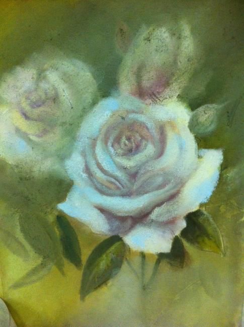Peinture intitulée "Roses" par L.Jakobsson, Œuvre d'art originale