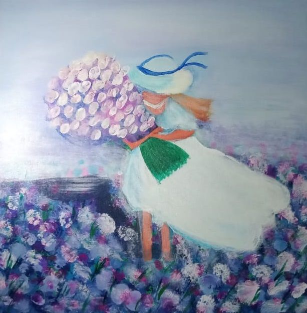 Painting titled "Ветер" by Tatiana Orlova, Original Artwork, Acrylic