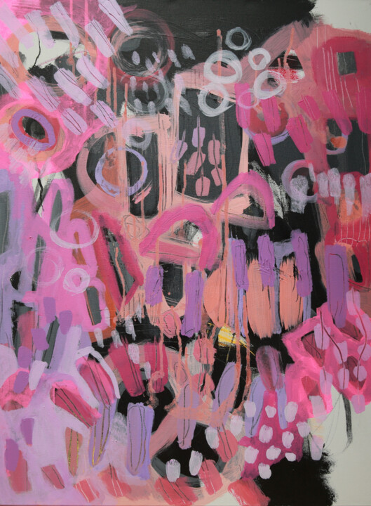 Pittura intitolato "Crazy Abstract Gard…" da Lindsey Mcalister Obe Jp, Opera d'arte originale, Acrilico