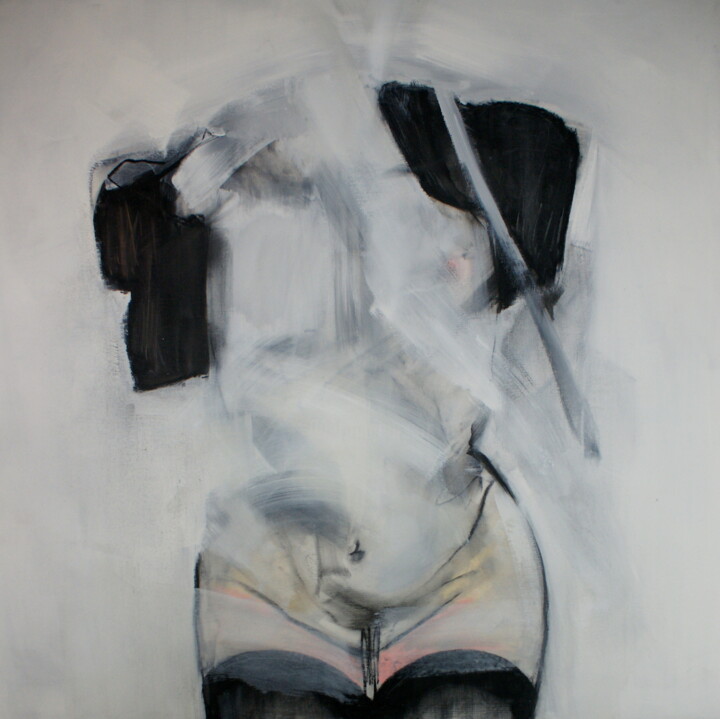 绘画 标题为“Torse” 由Linet Andrea, 原创艺术品, 木炭