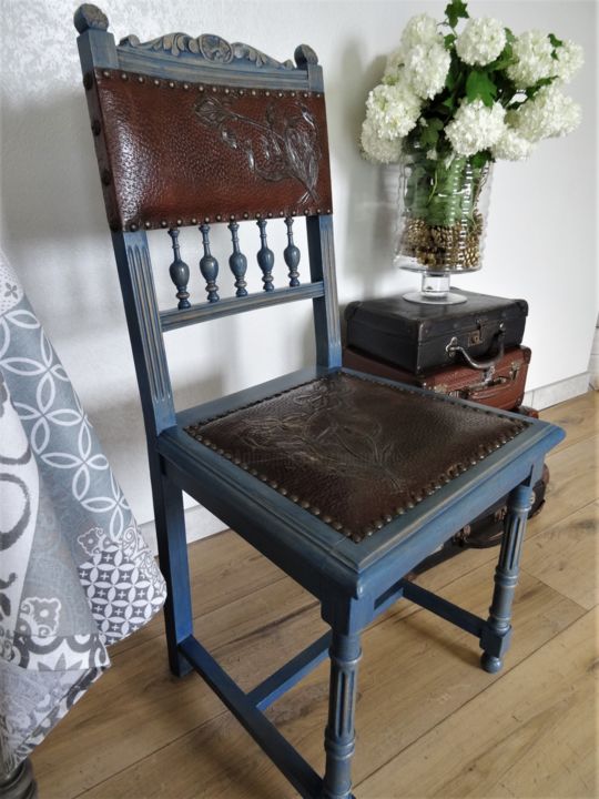 Design titled "Chaise Vintage revi…" by Lin-Et-Patine, Original Artwork, Furniture