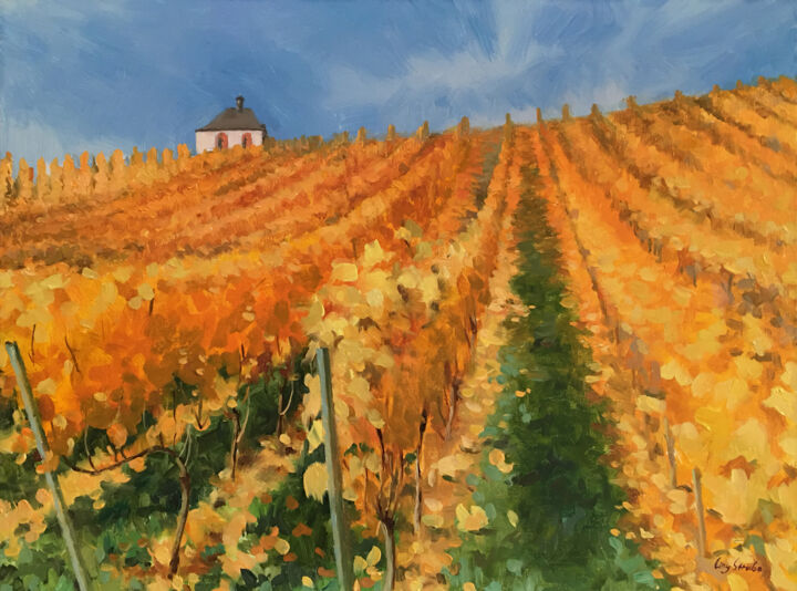 Painting titled "Autumn Glory, Germa…" by Ling Strube, Original Artwork, Oil