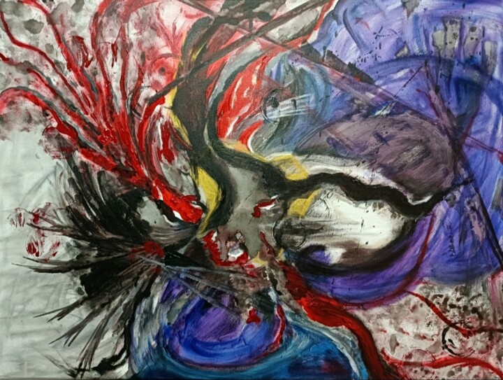 Painting titled "孺子牛" by 玲珑 朱, Original Artwork, Acrylic