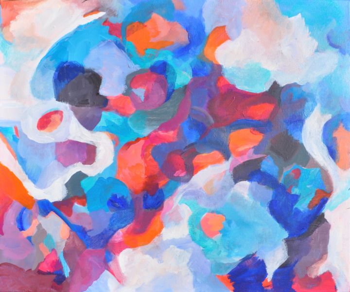 Painting titled "Together" by Astrid Link, Original Art, Acrylic