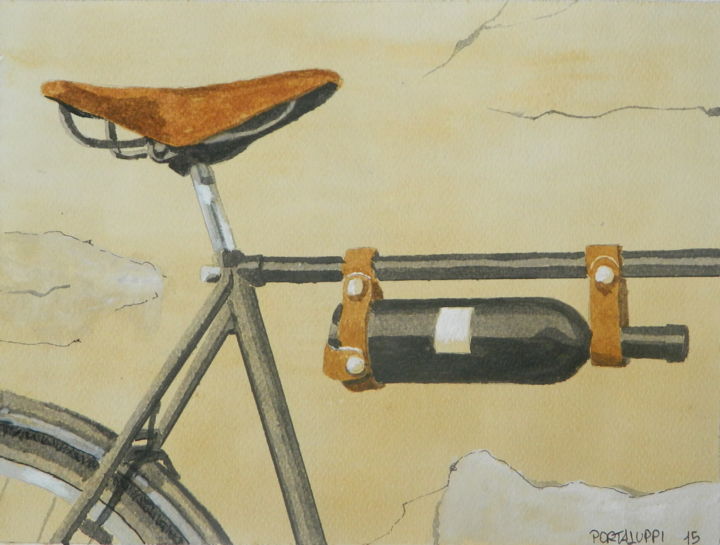 Malerei mit dem Titel "Tour de France" von Portaluppi, Original-Kunstwerk, Aquarell