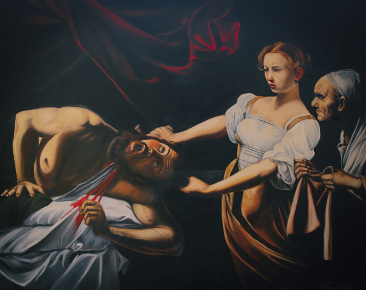 Pintura titulada "Judith e holofernes" por Francelino Lopes, Obra de arte original, Oleo