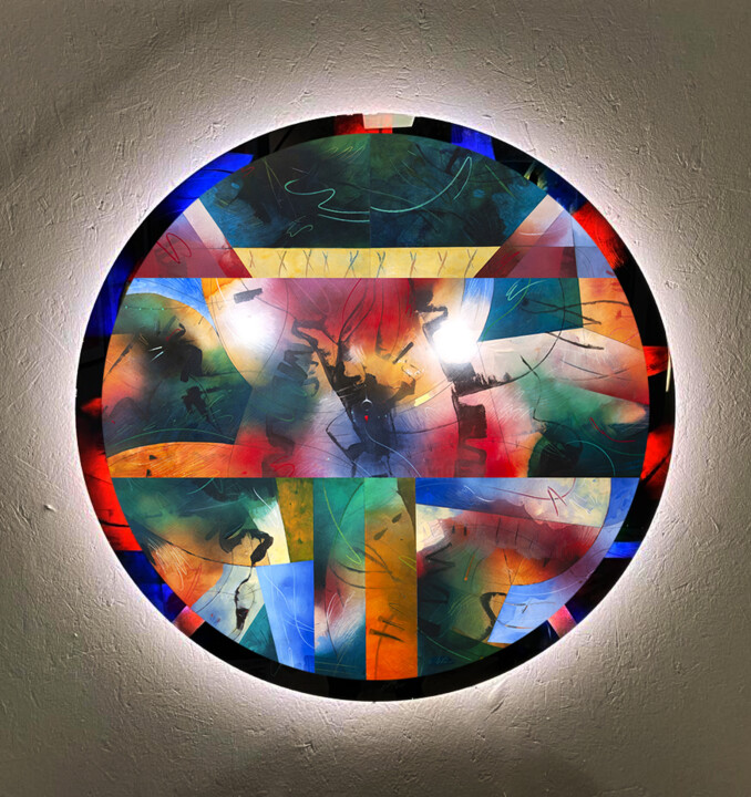 Diseño titulada ""Kaleidoscopie" Ple…" por Lino Di Vinci, Obra de arte original, Luminaria