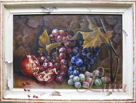 Painting titled "- вкус осени -" by Lina Art, Original Artwork, Oil
